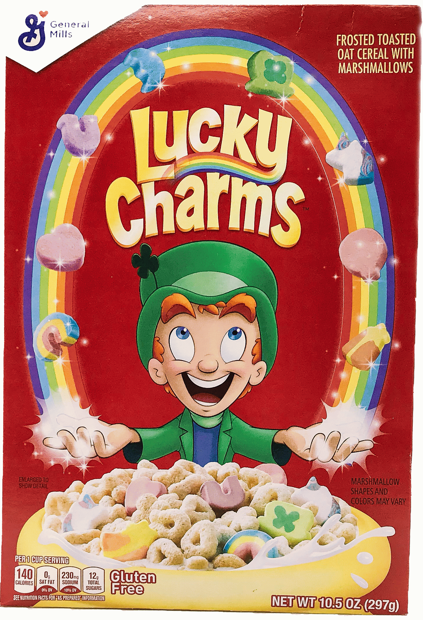 General Mills Lucky Charms frosted toasted oat cereal with marshmallows, box Full-Size Picture